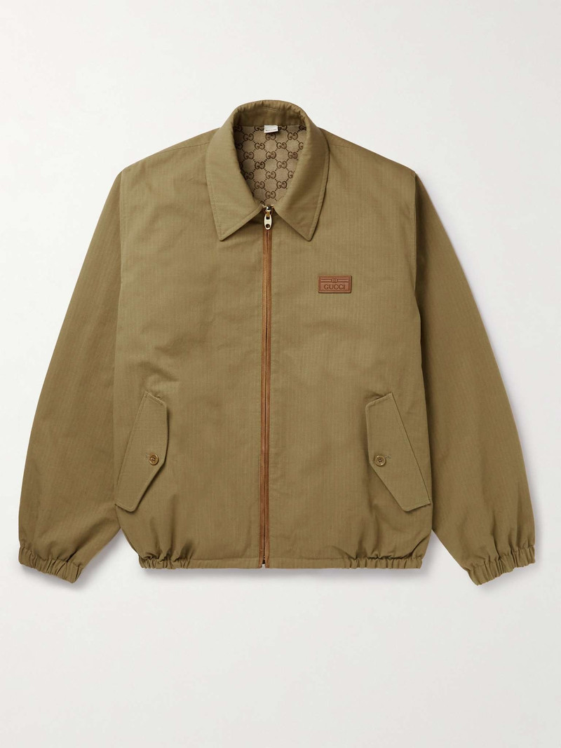 Reversible Suede-Trimmed Ripstop and Cotton-Blend Blouson Jacket - 1