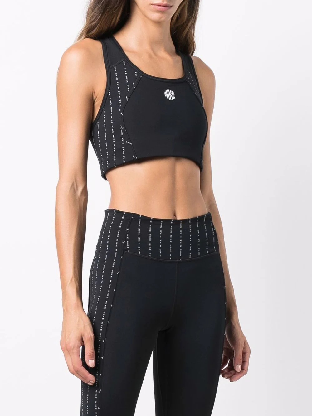 logo-print cropped sports bra - 3