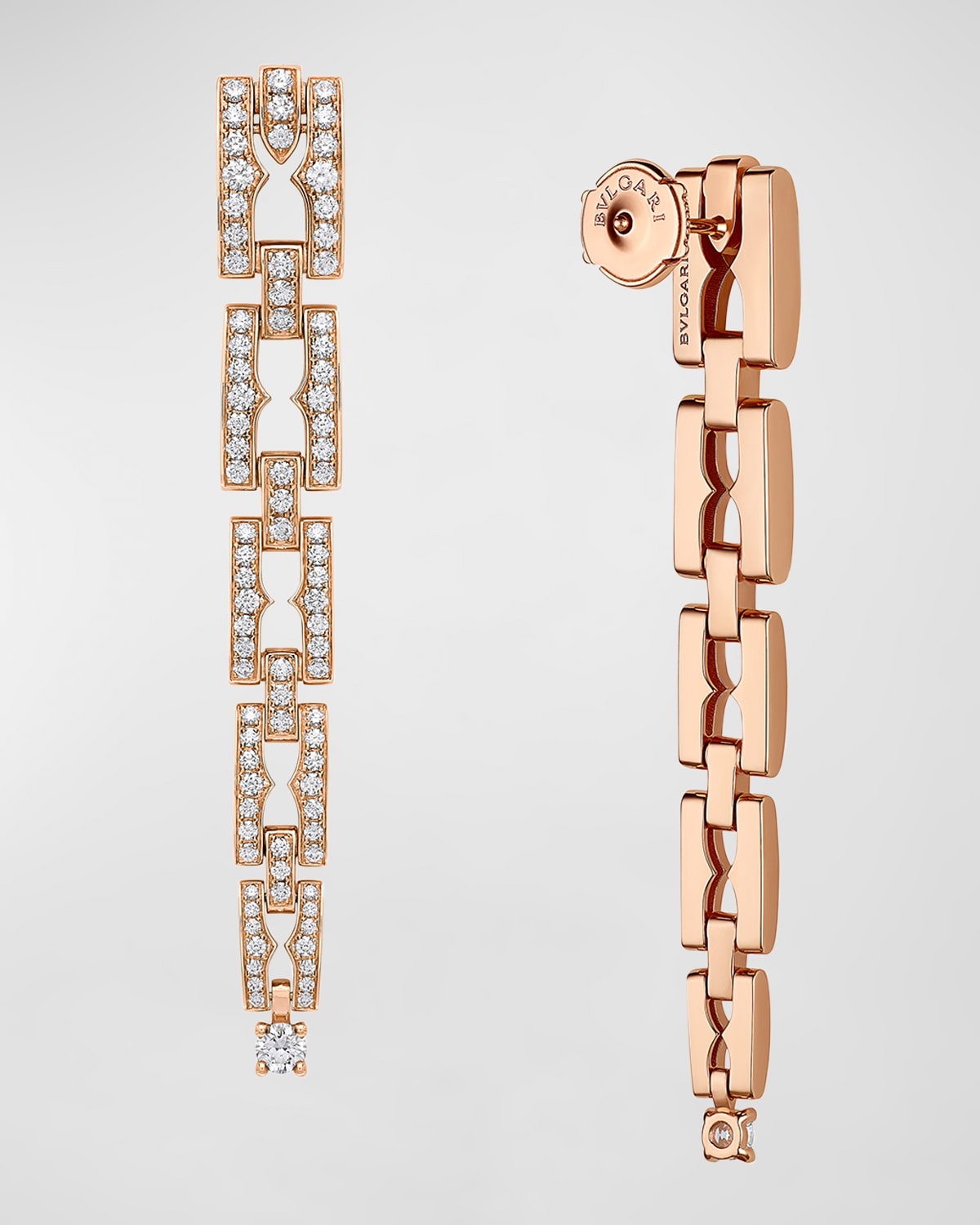 B.Zero1 18k Link Earrings in Rose Gold - 3