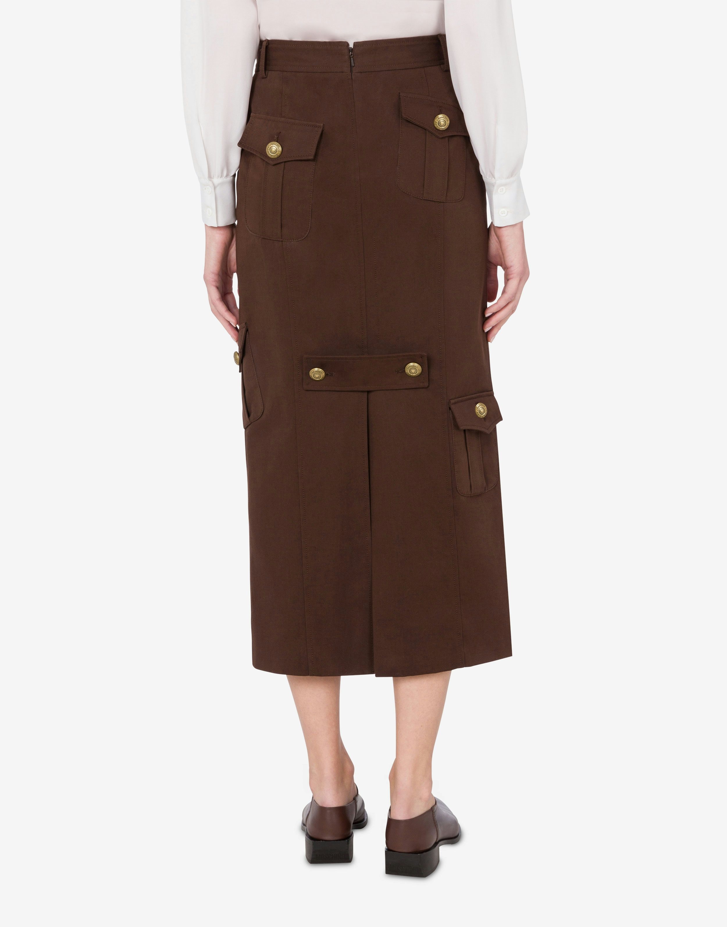 SKIRT IN GABARDINE MILITARY TWIST - 3