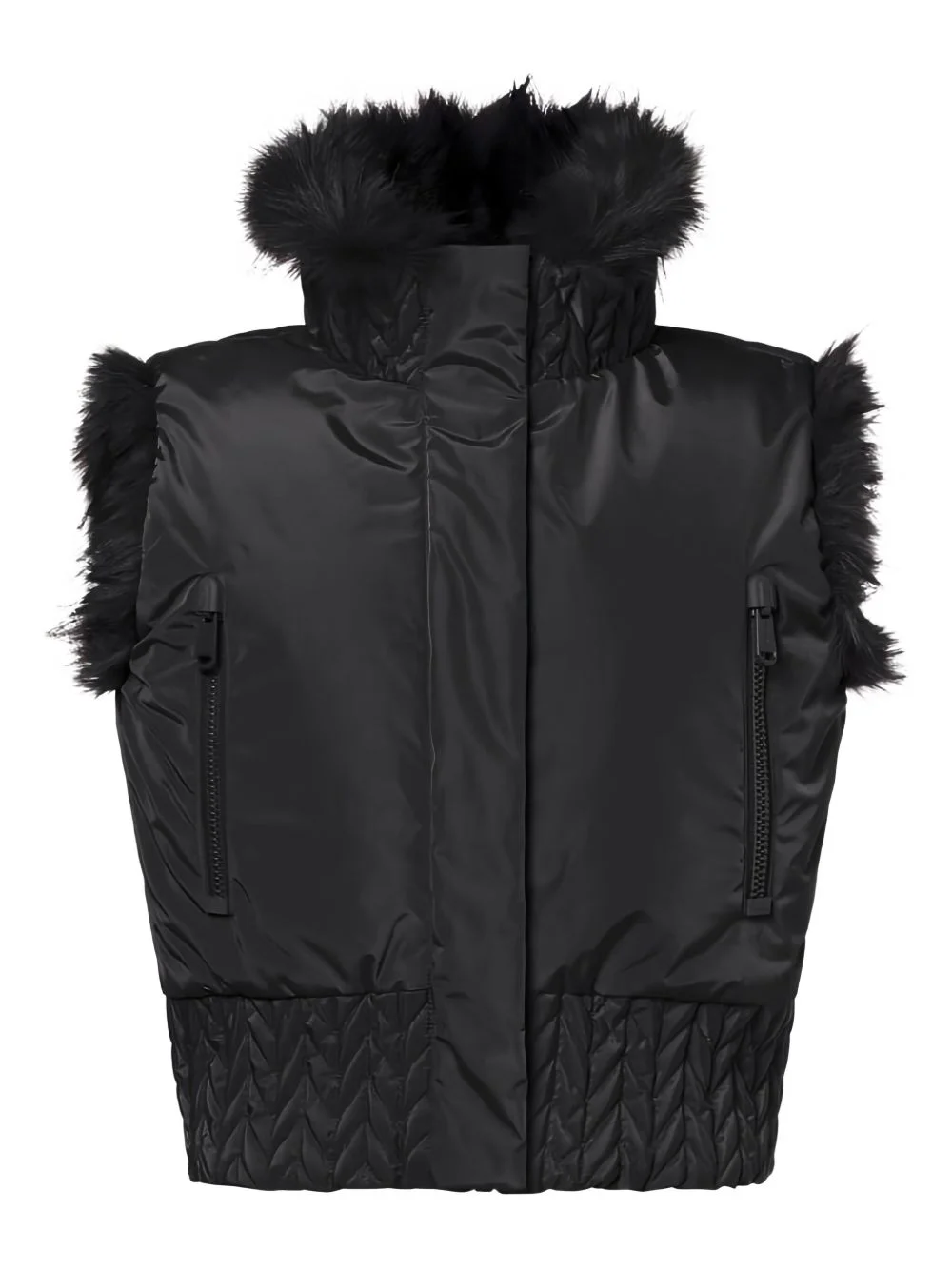 Yara reversible faux-fur hooded gilet - 1