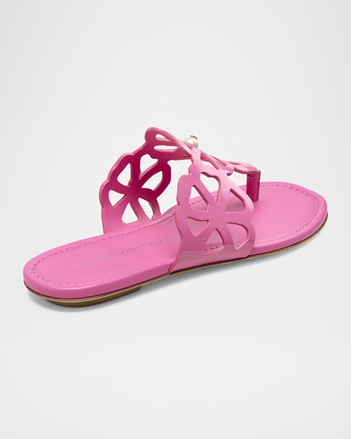 Jasmine Patent Cutout Thong Sandals - 3