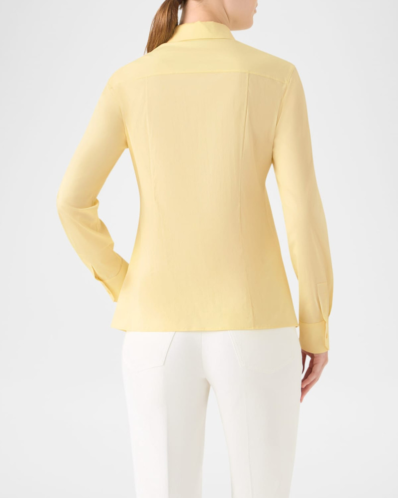 Stretch Poplin Button-Front Shirt 3