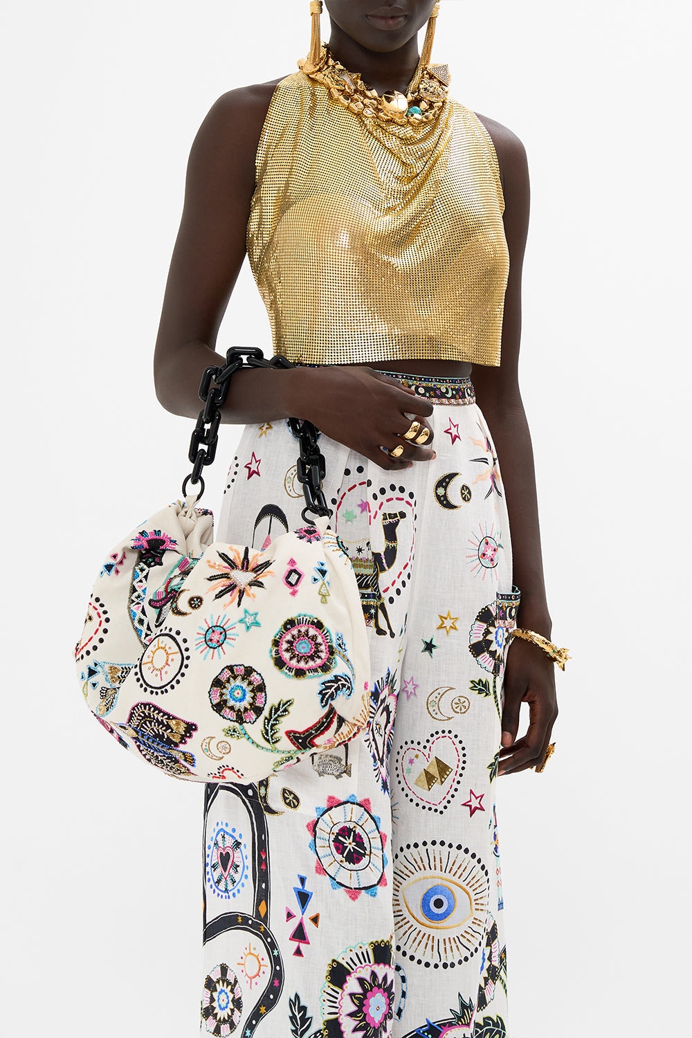 OVERSIZED CLUTCH WITH CHAIN - 5