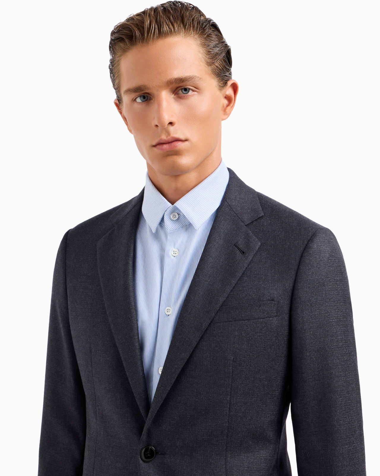 Single-breasted Soho line suit in virgin wool mélange - 5