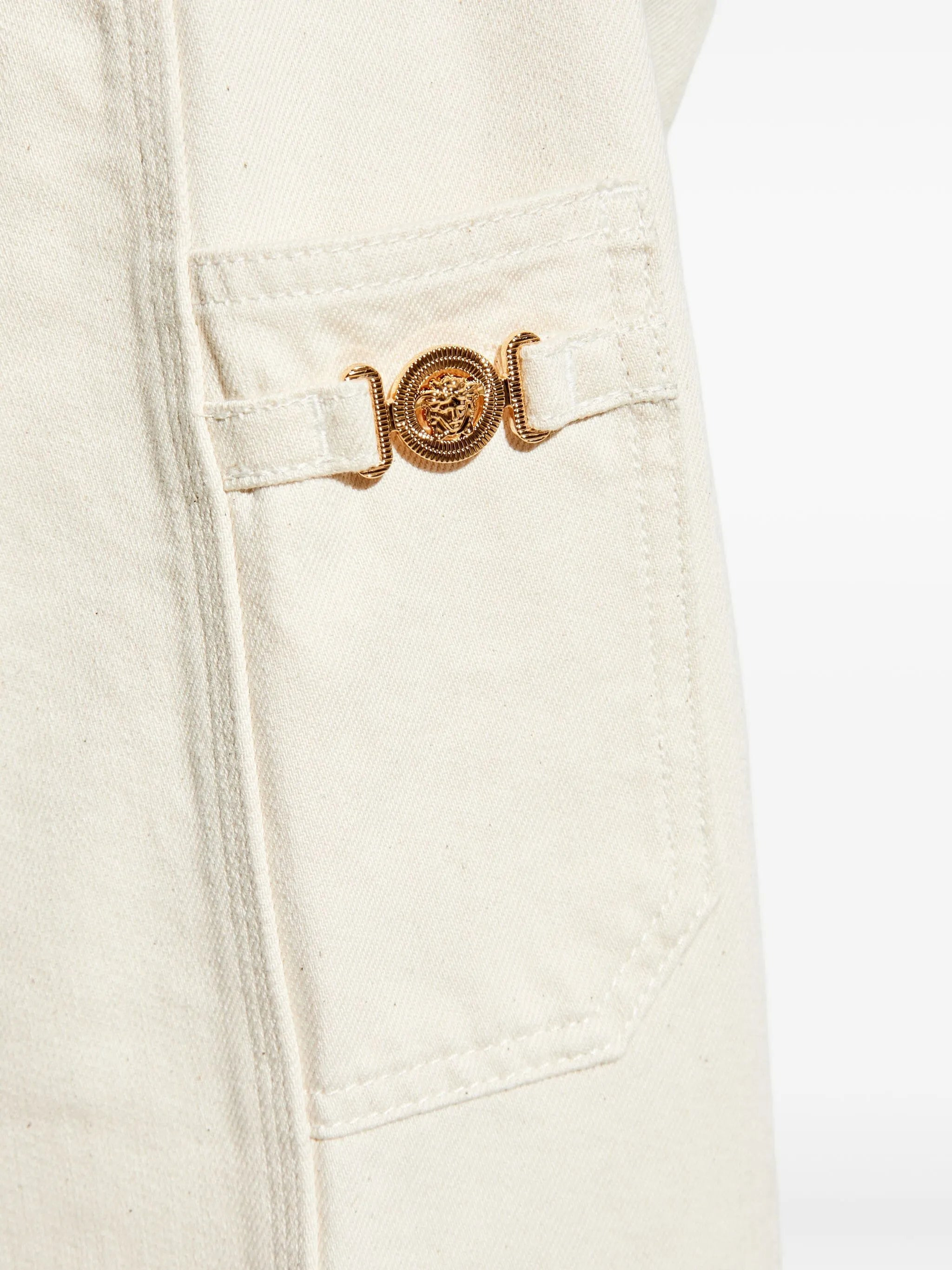 logo-patch utility trousers - 5