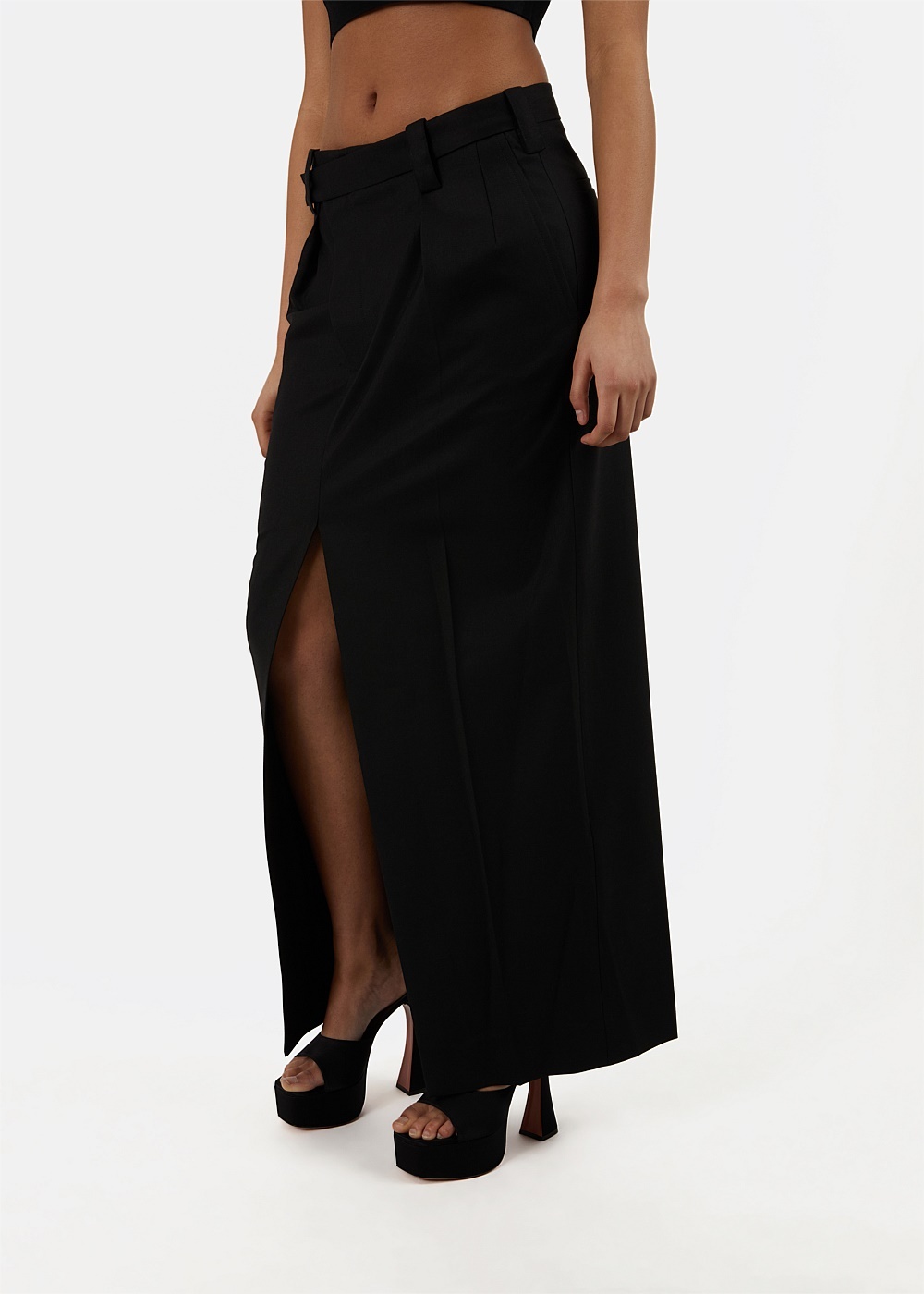 Black Tailored Skirt - 4