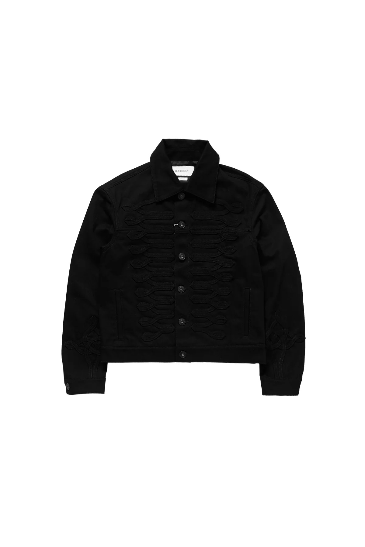 McQueen Military Denim Jacket Black - 2