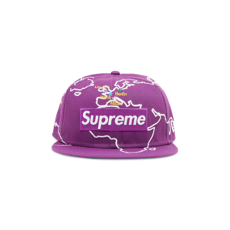 Supreme Worldwide Box Logo New Era 'Purple' - 1