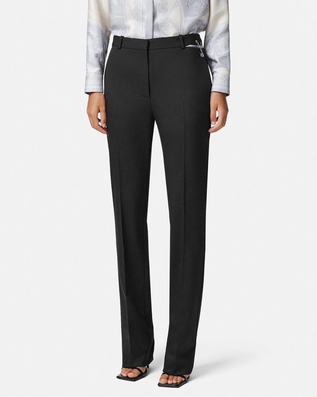 Safety Pin Wool Slim-Fit Masculine Pants - 4
