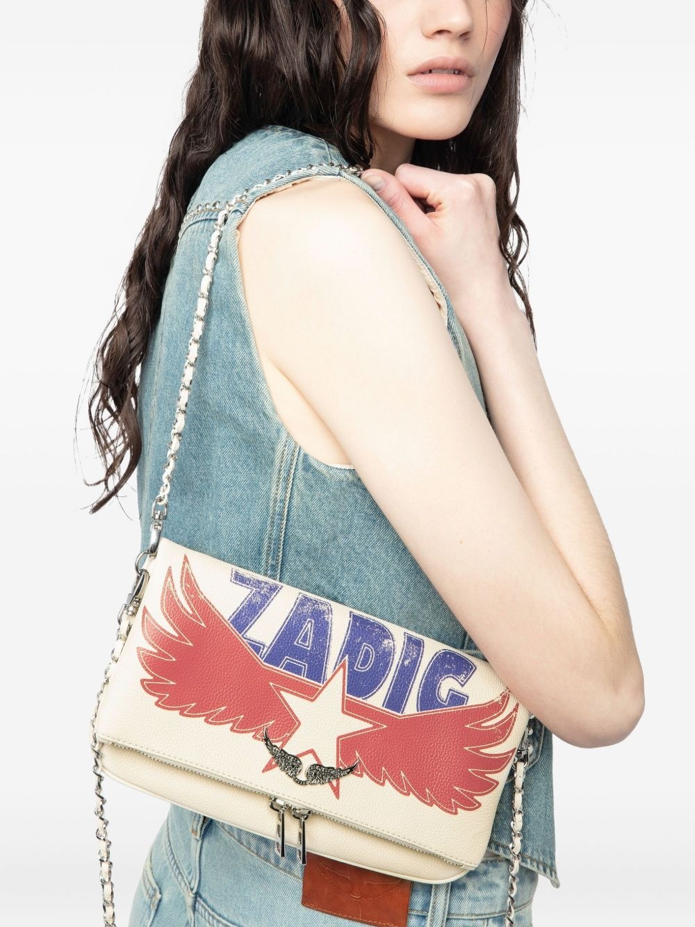 America leather shoulder bag - 3