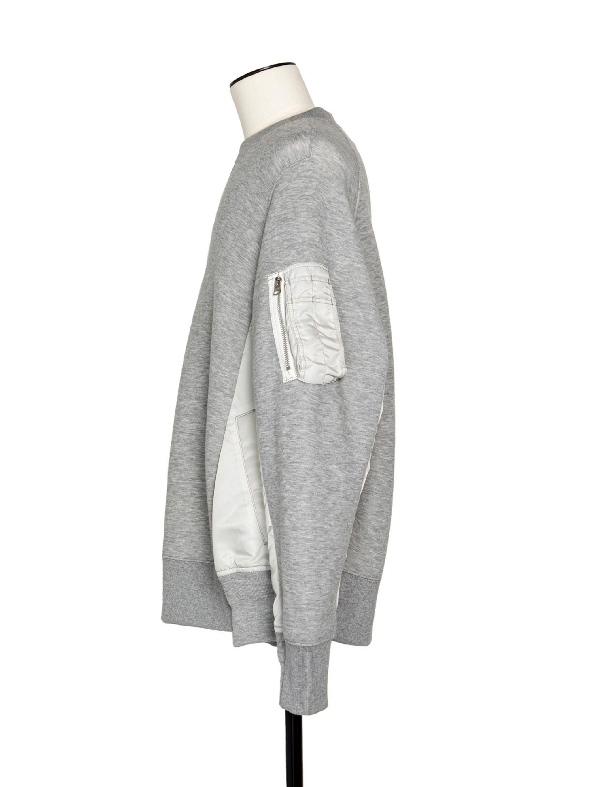 sacai Sponge Sweat x Nylon Twill Pullover | REVERSIBLE