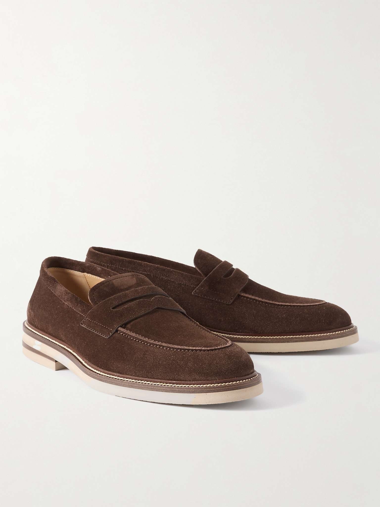 Suede Penny Loafers - 4