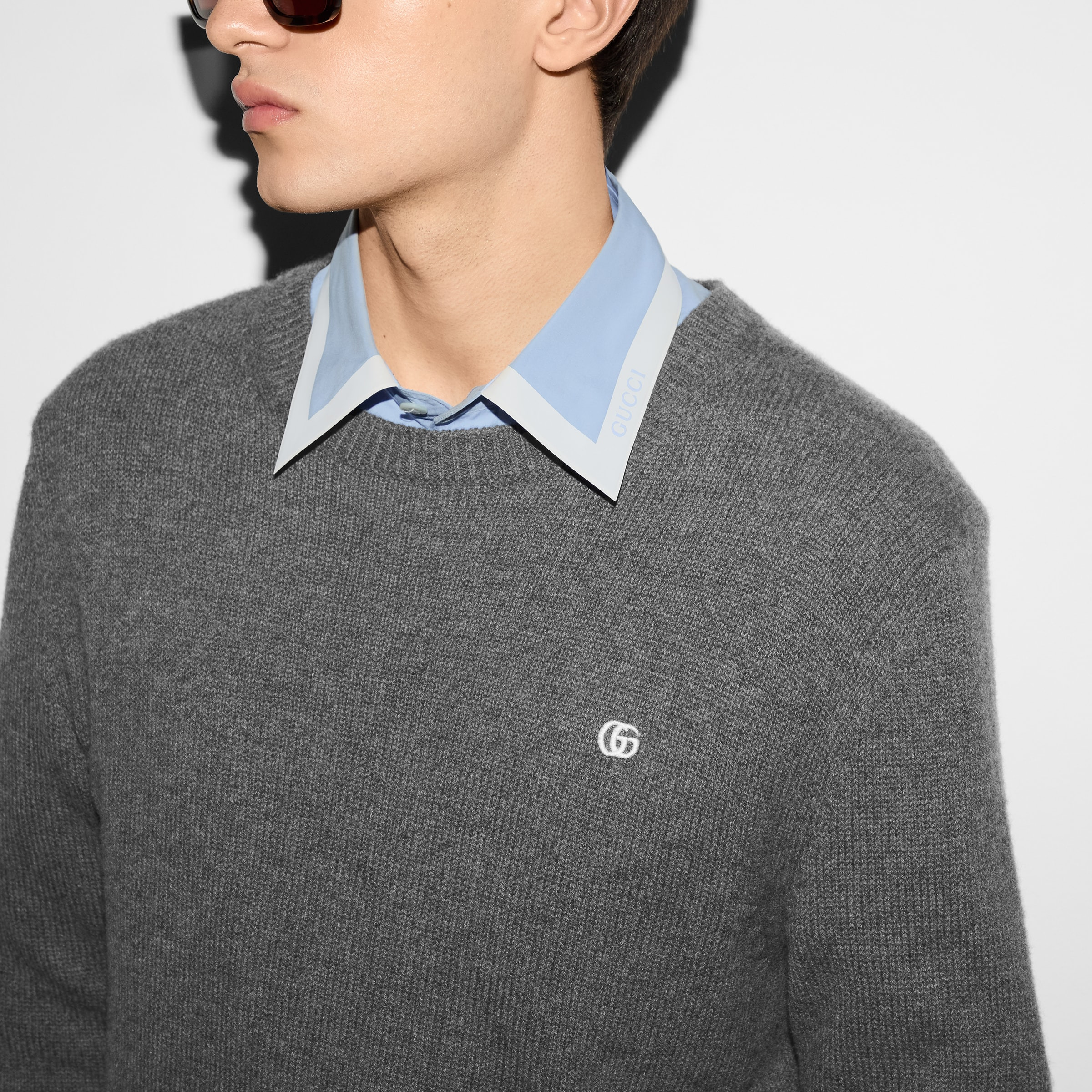 Embroidered wool cashmere sweater - 5