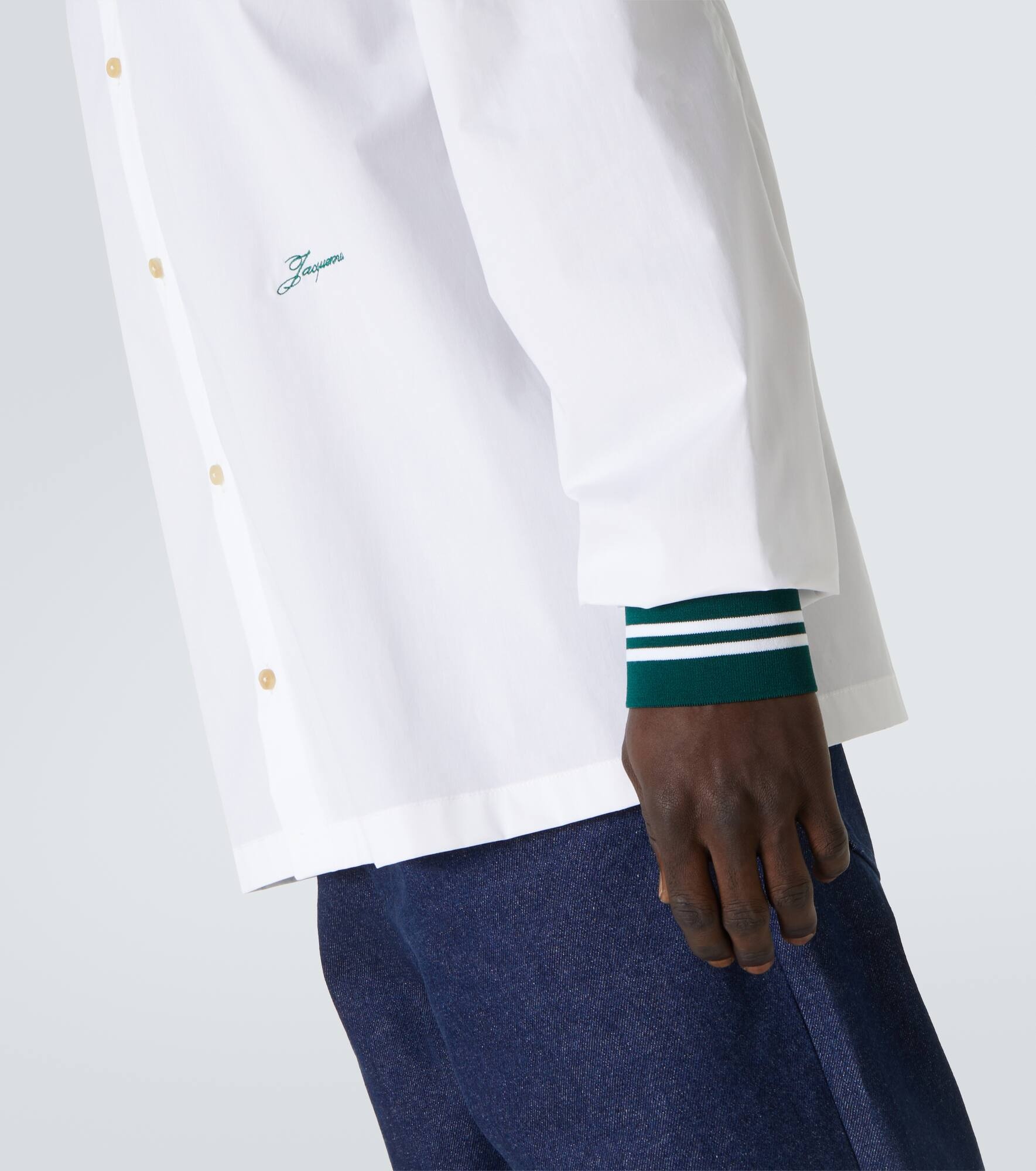 Cotton-blend jersey T-shirt - 7