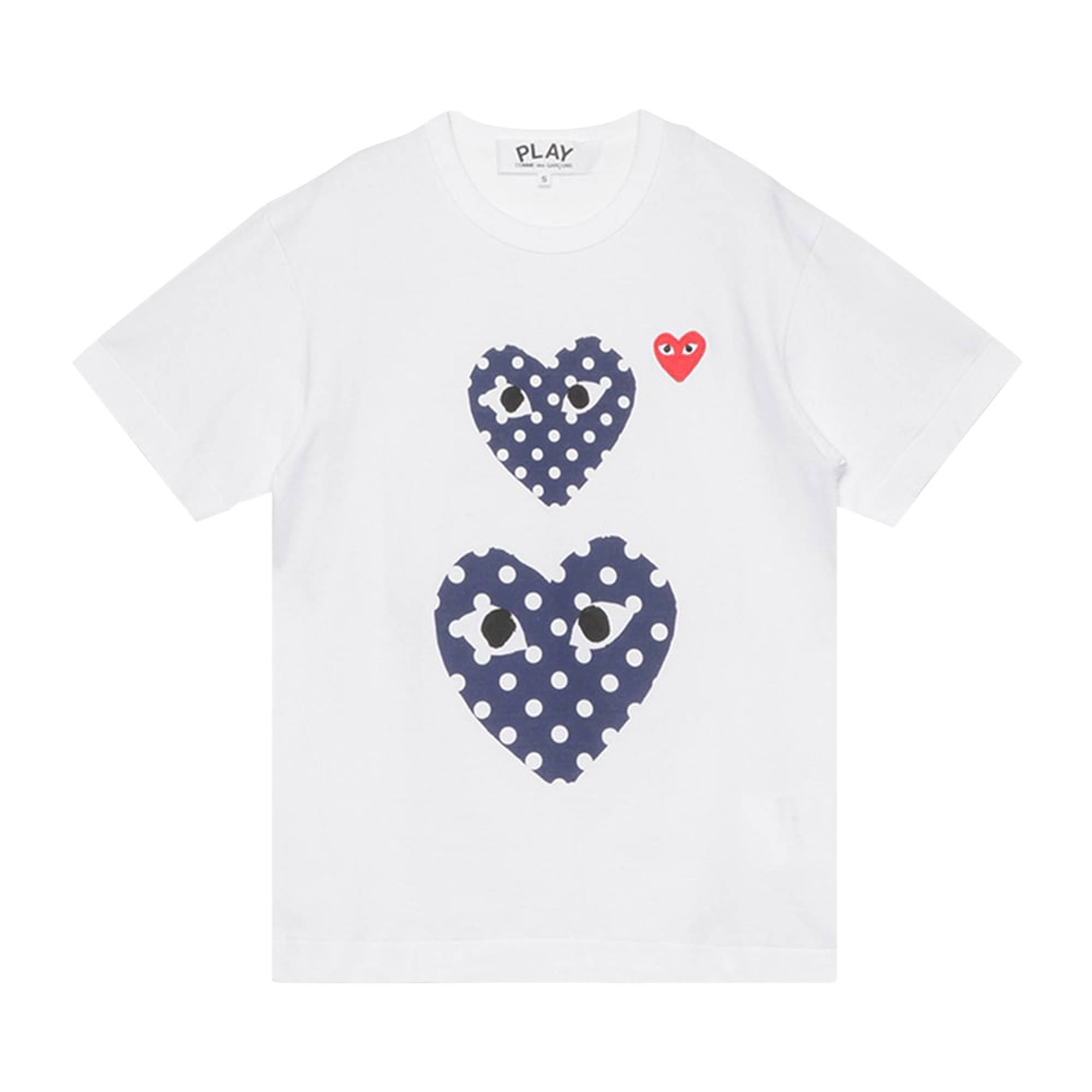 Comme des Garçons PLAY Polka Dot Duo T-Shirt 'White' - 1