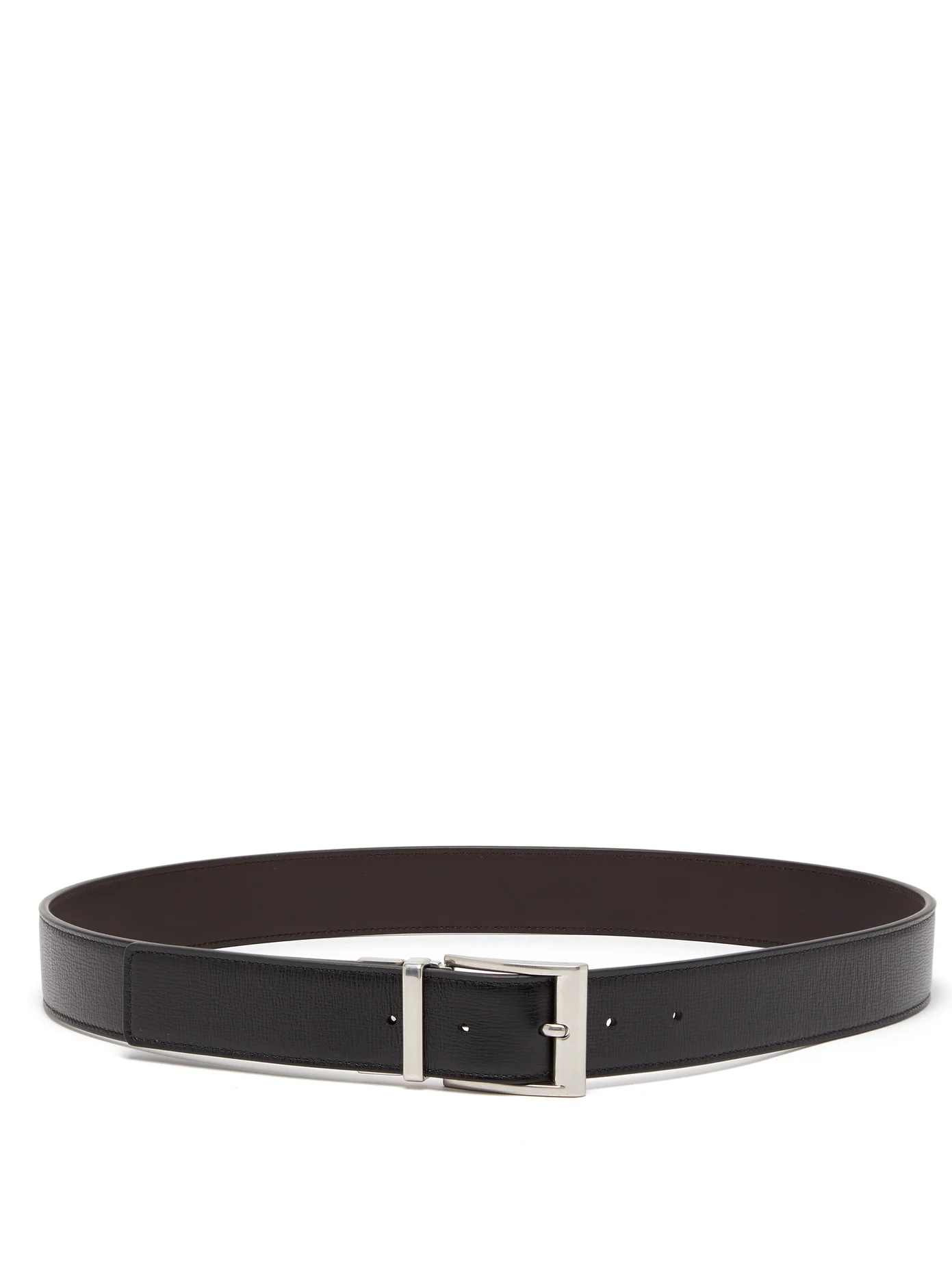 Grained leather belt - 4