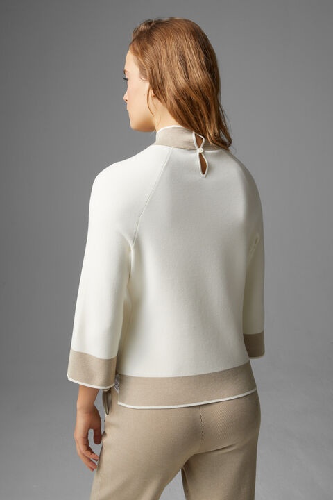 Magda sweater in Off-white/Camel - 3