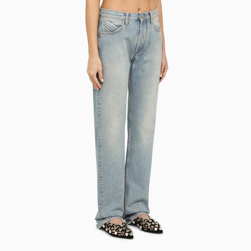 The Attico Light Blue Regular Denim Jeans Women - 3