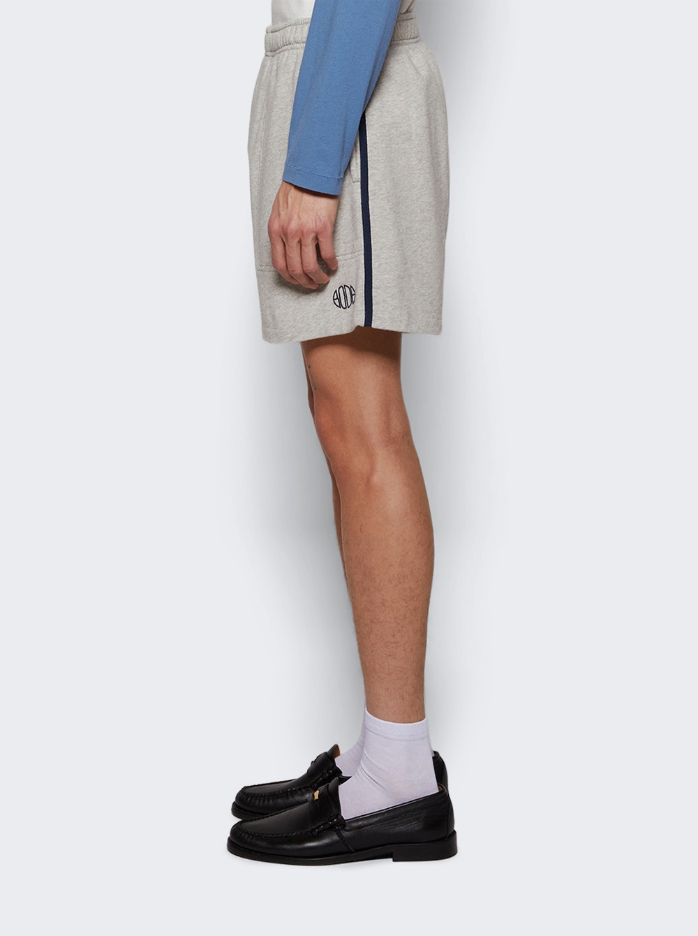 Crew Side Stripe Sweat Shorts Heather Grey - 3