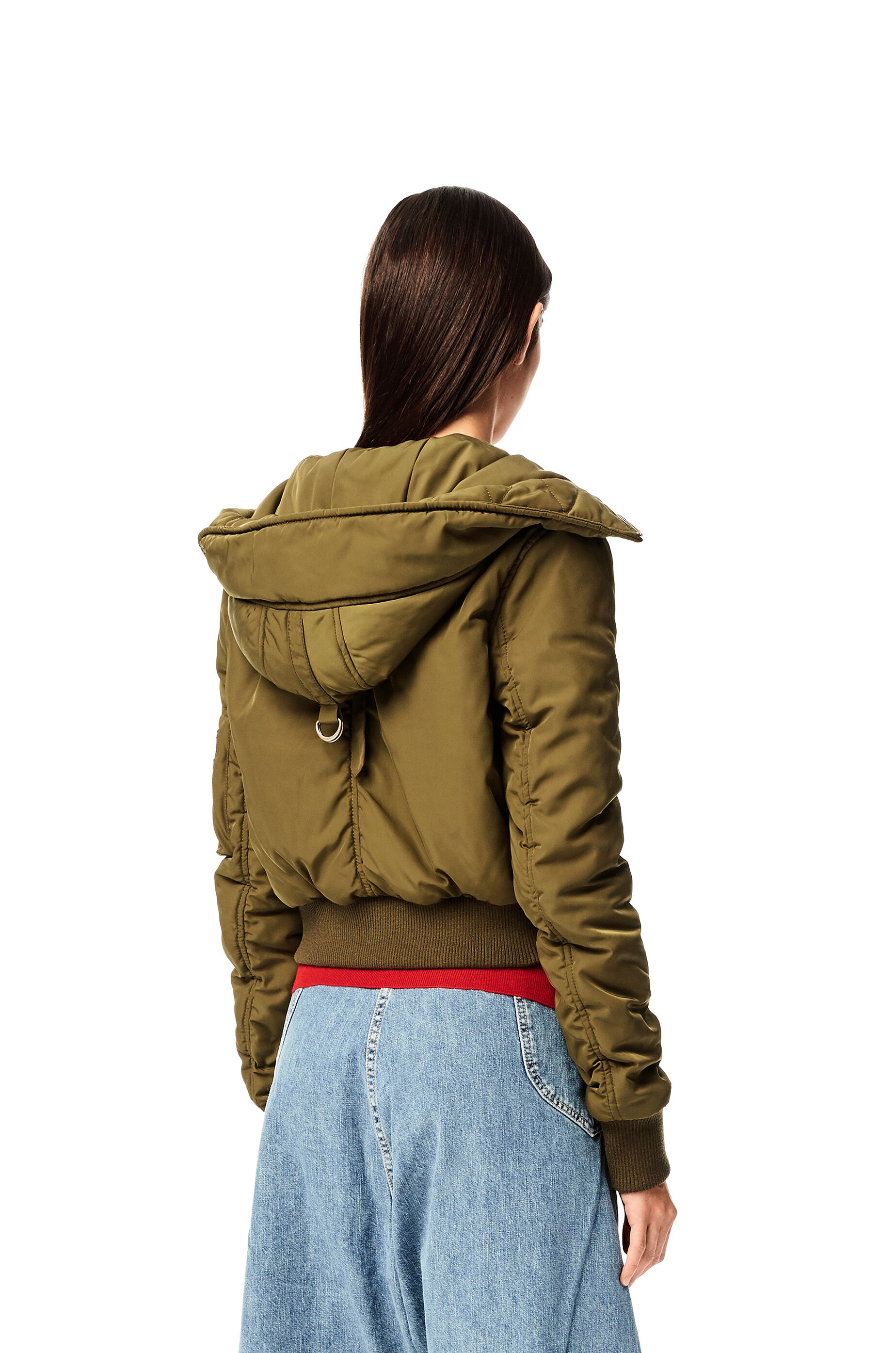 Cropped bomber jacket in polyester - 4