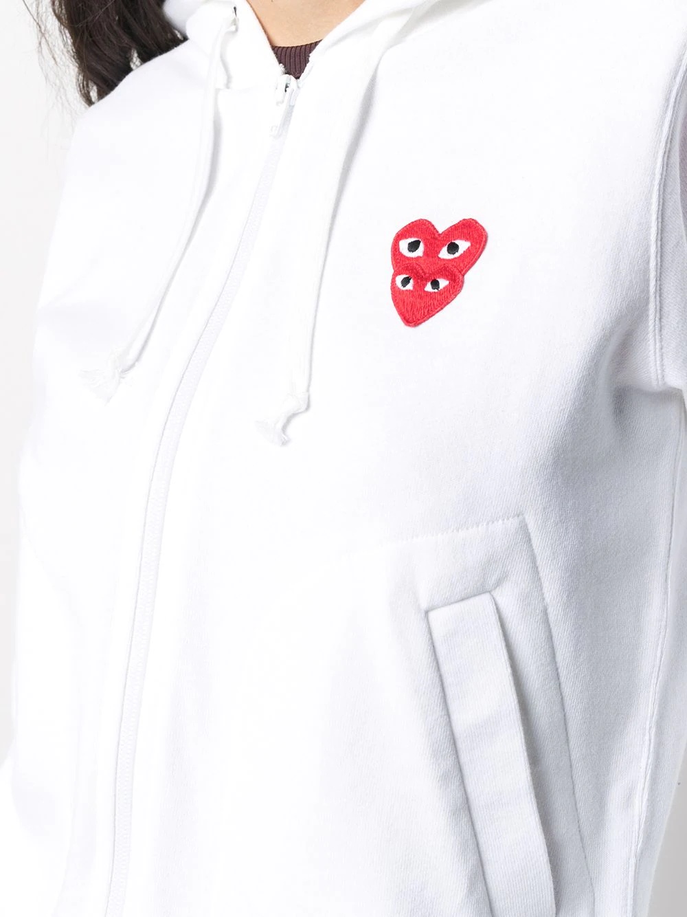 cropped overlapping logo hoodie - 5