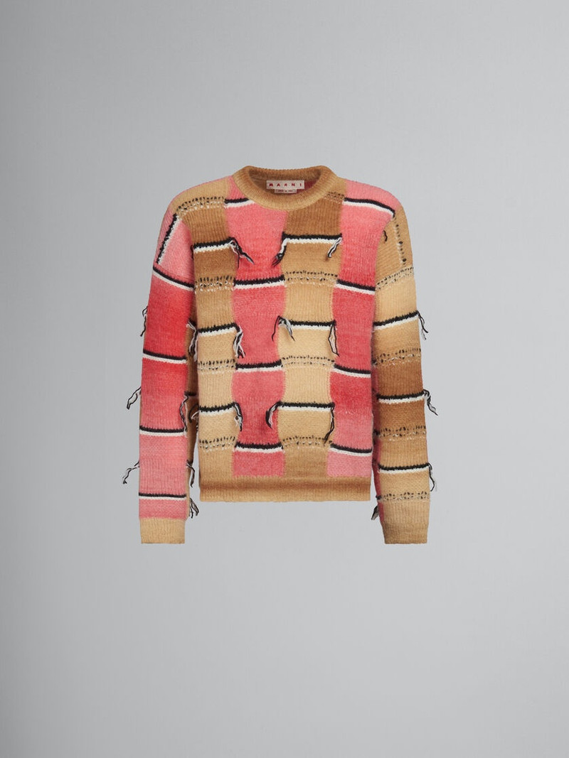 BROWN MOHAIR JUMPER 와 INTARSIA MOTIF 1