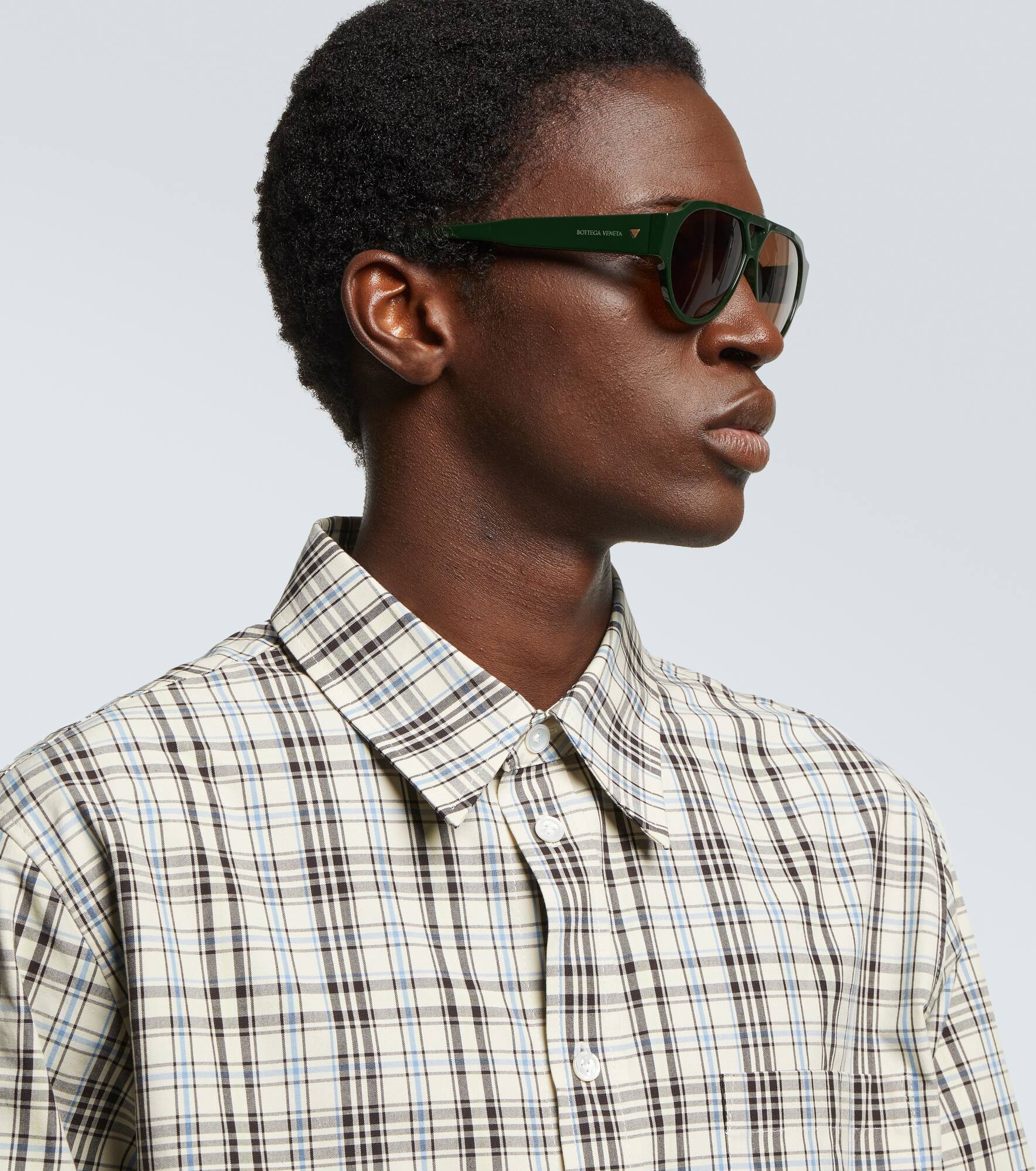 Bold Triangle Stud aviator sunglasses - 2