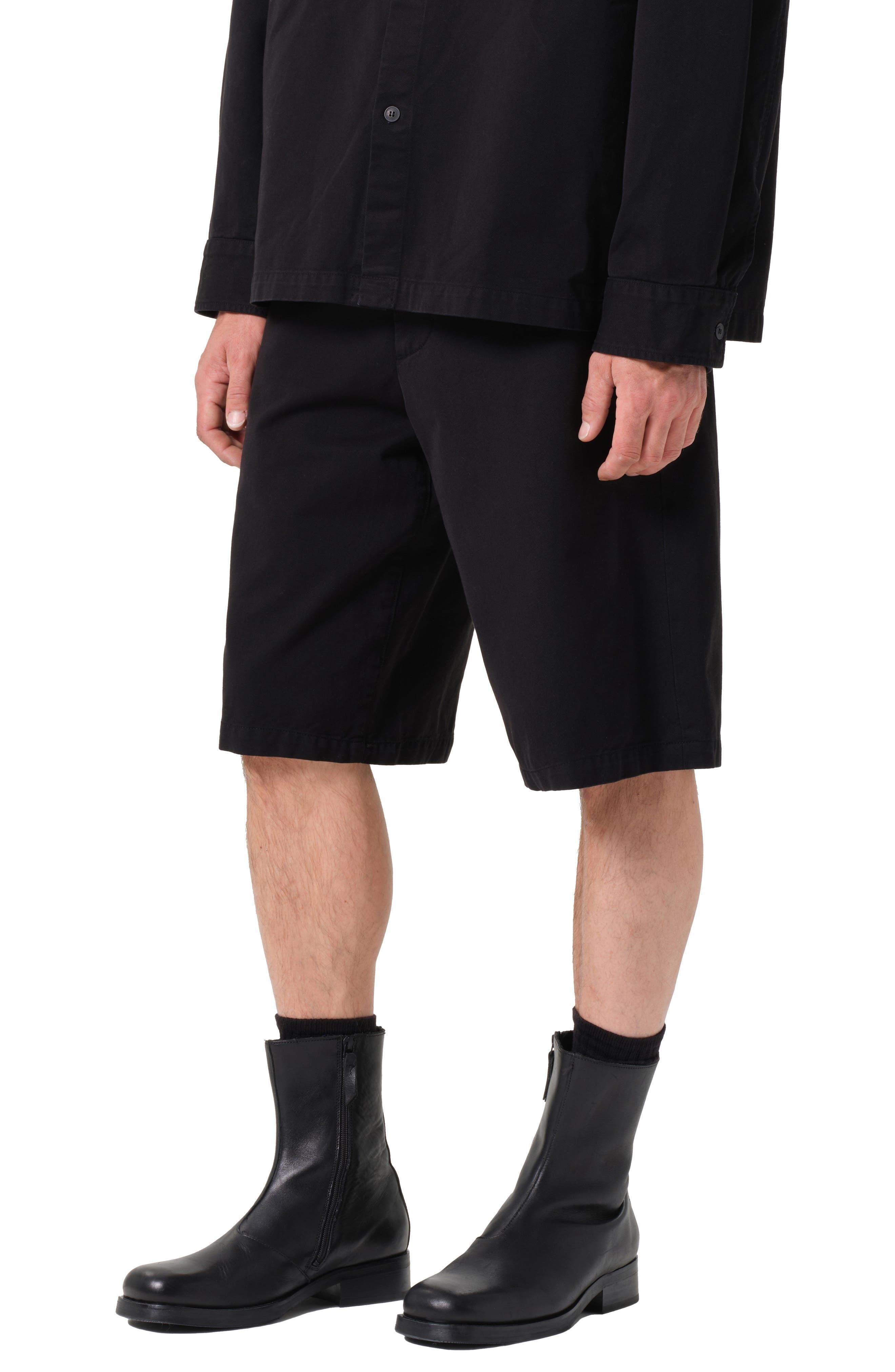 AGOLDE Cosmo Long Twill Shorts in Black at Nordstrom - 5