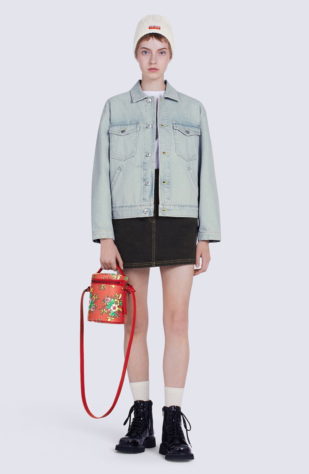 'BOKE FLOWER' embroidered denim trucker jacket - 5