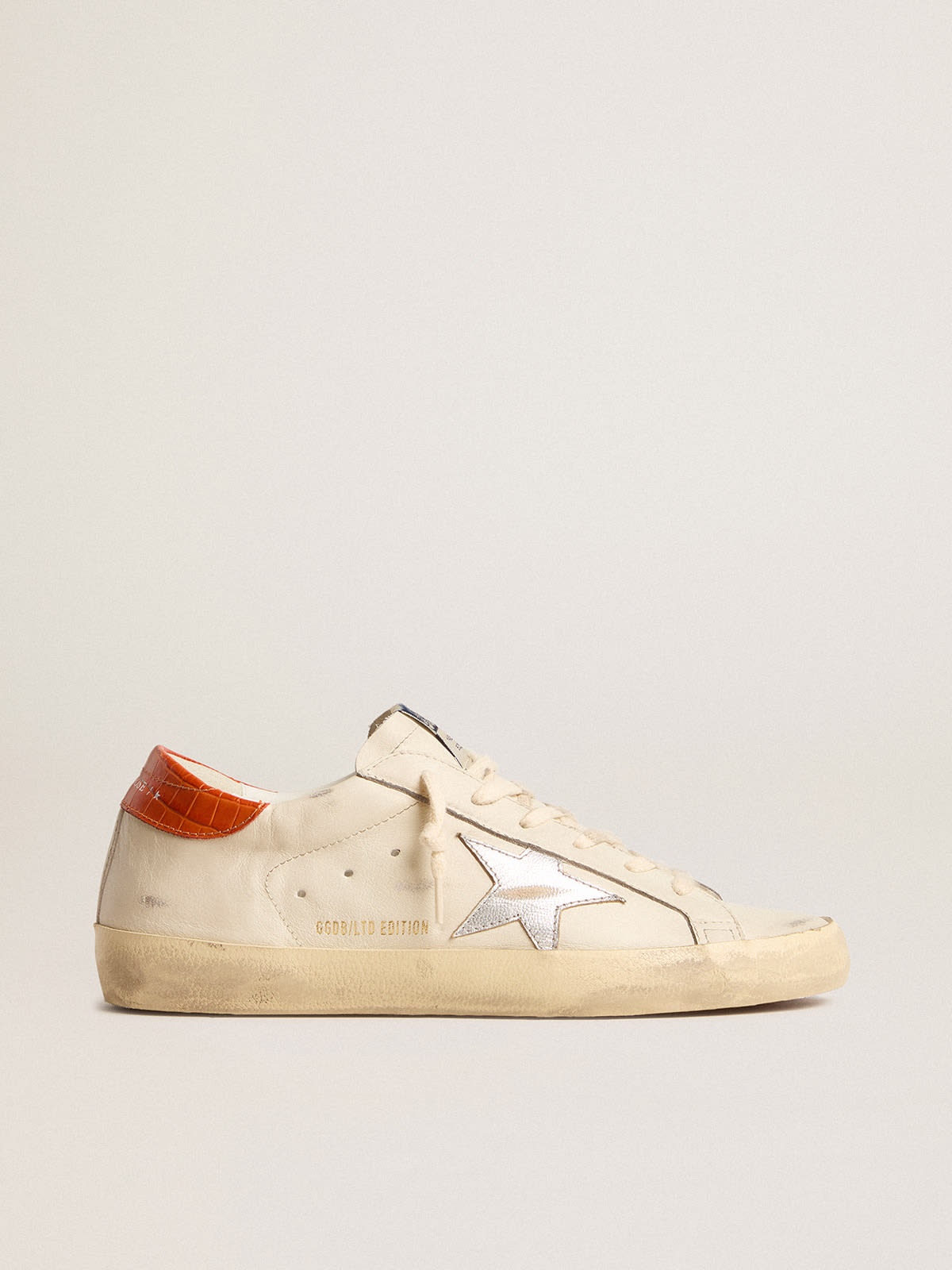 Golden Goose Pink, grey and white Super-star low top