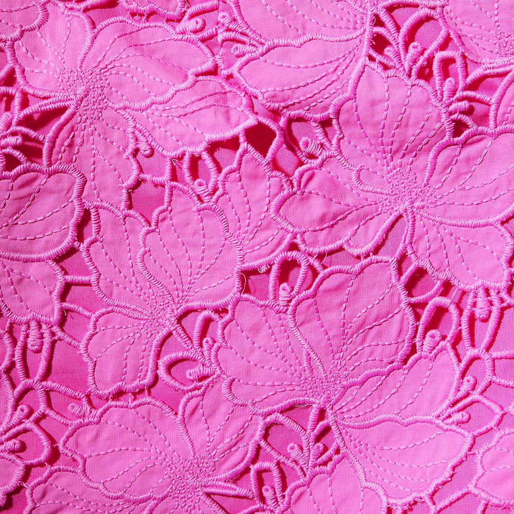 Pink Cotton Lace Shorts - 5