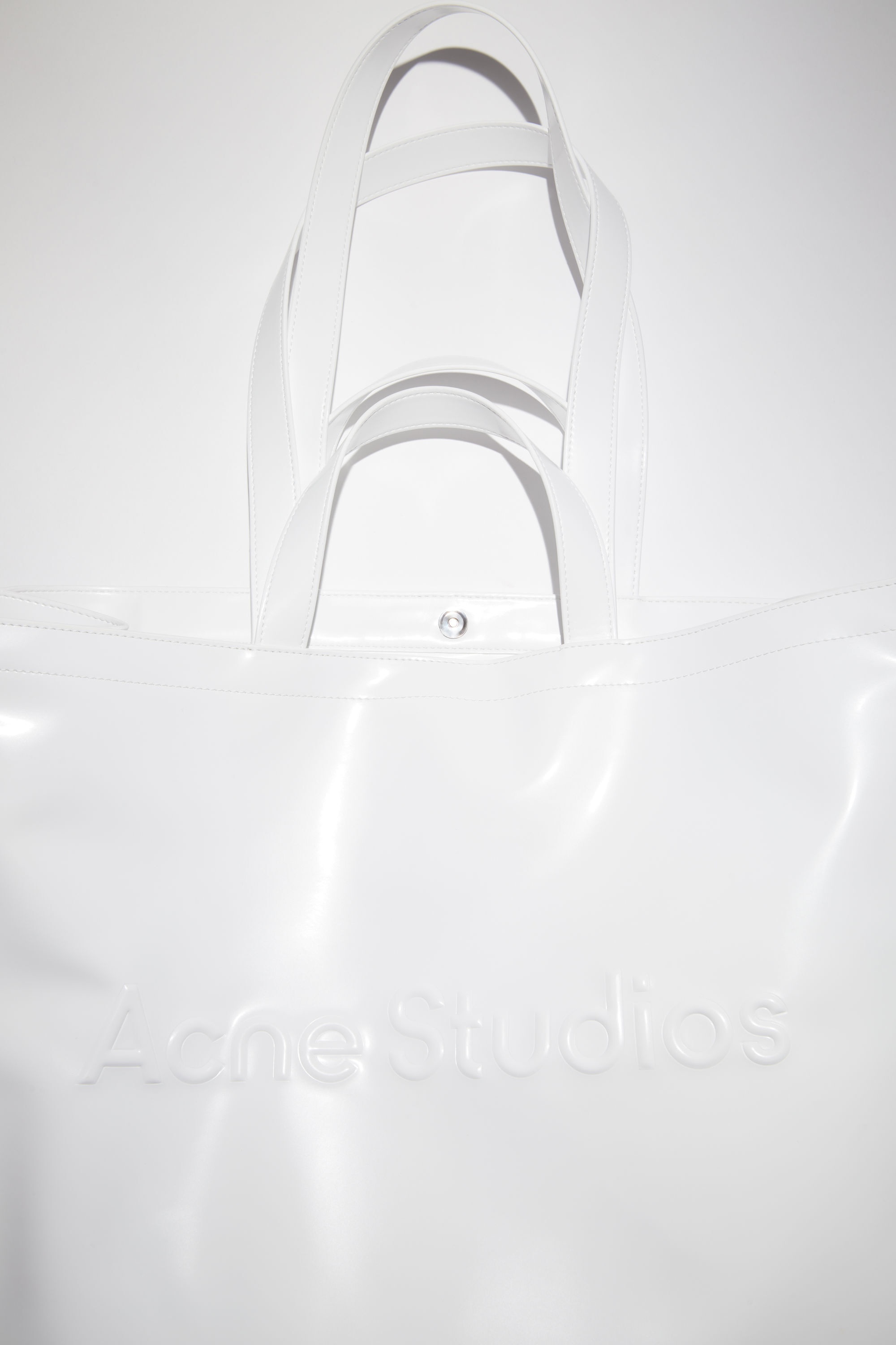 Logo shoulder tote bag - White - 4