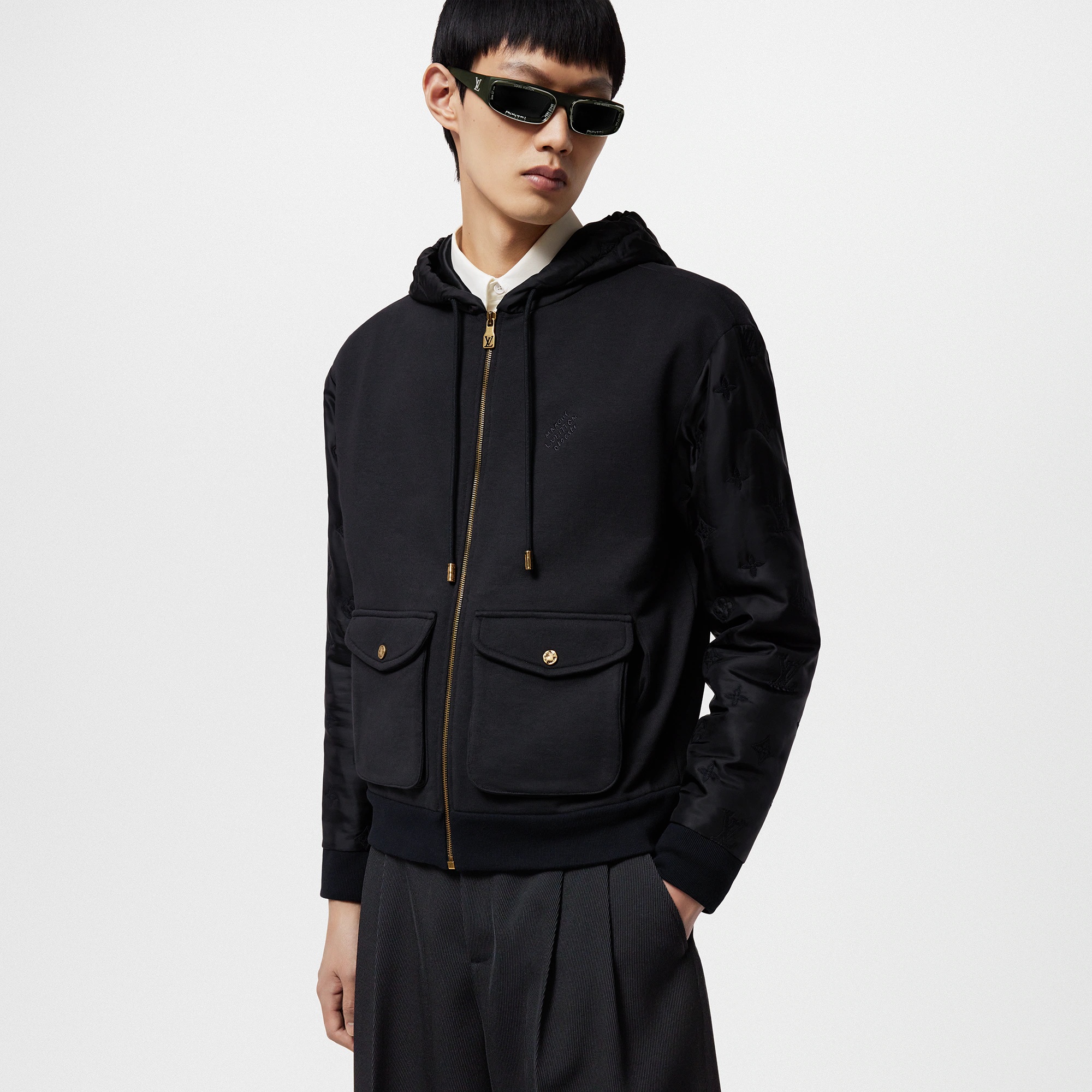 Hybrid Zipped Signature Hoodie - 2