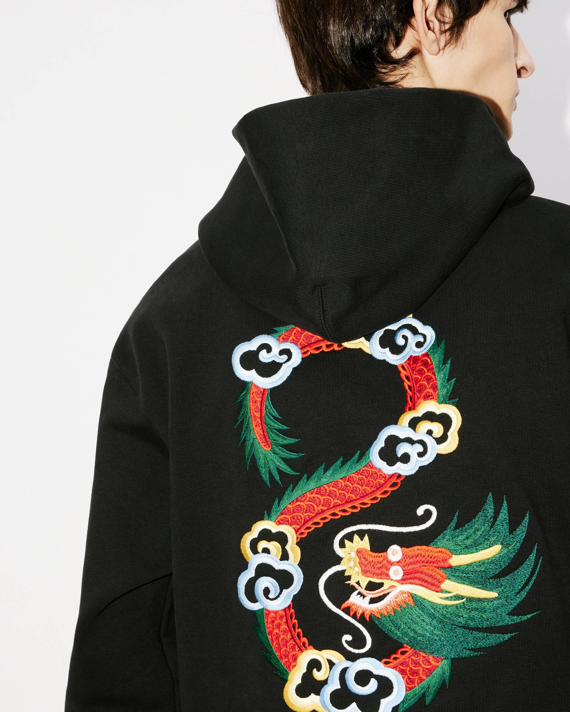 'Year of the Dragon' classic hooded embroidered sweatshirt - 7