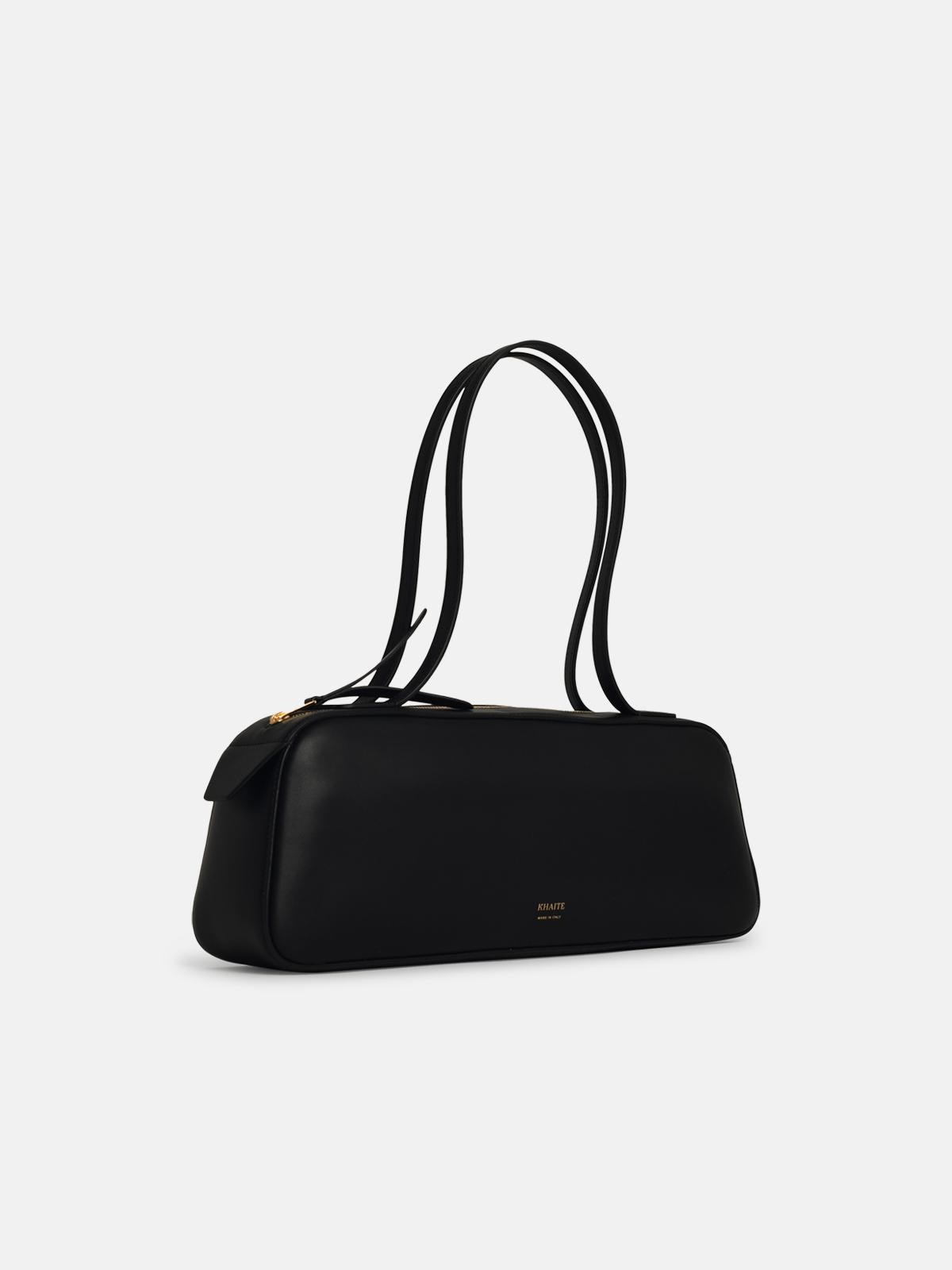 'SMONA' BLACK LEATHER BAG - 2