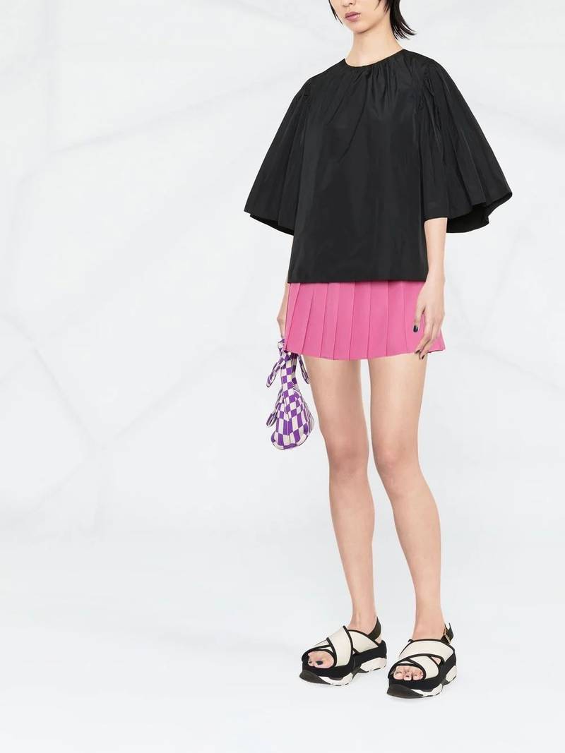 REDValentino pleated mini shorts outlook