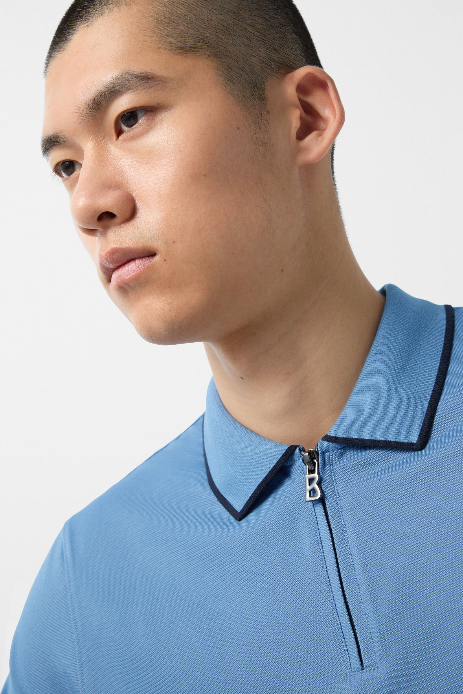 Timo polo shirt in Misty blue - 4