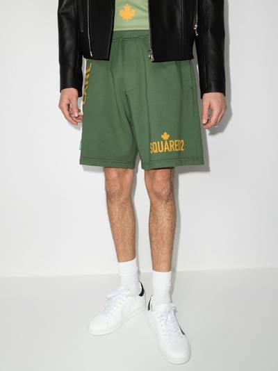 DSQUARED2 logo-print track shorts outlook