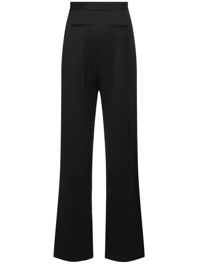 Wool blend straight pants w/ zip - 5