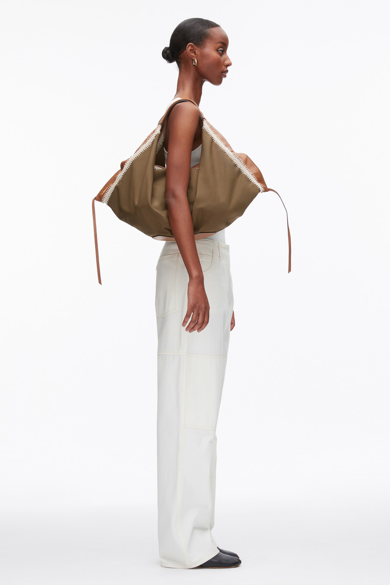 Nylon Luna Medium Bag with Contrast Stitch 5