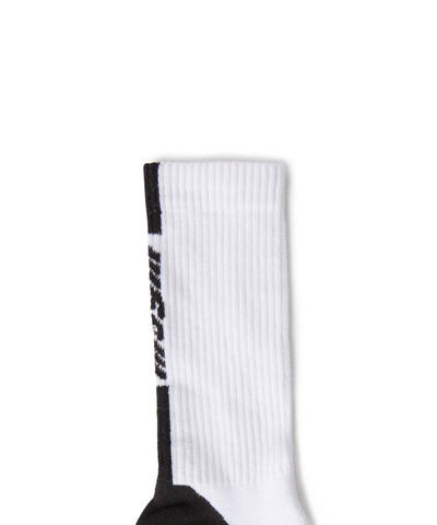 MSGM Solid color cotton socks with large MSGM logo outlook