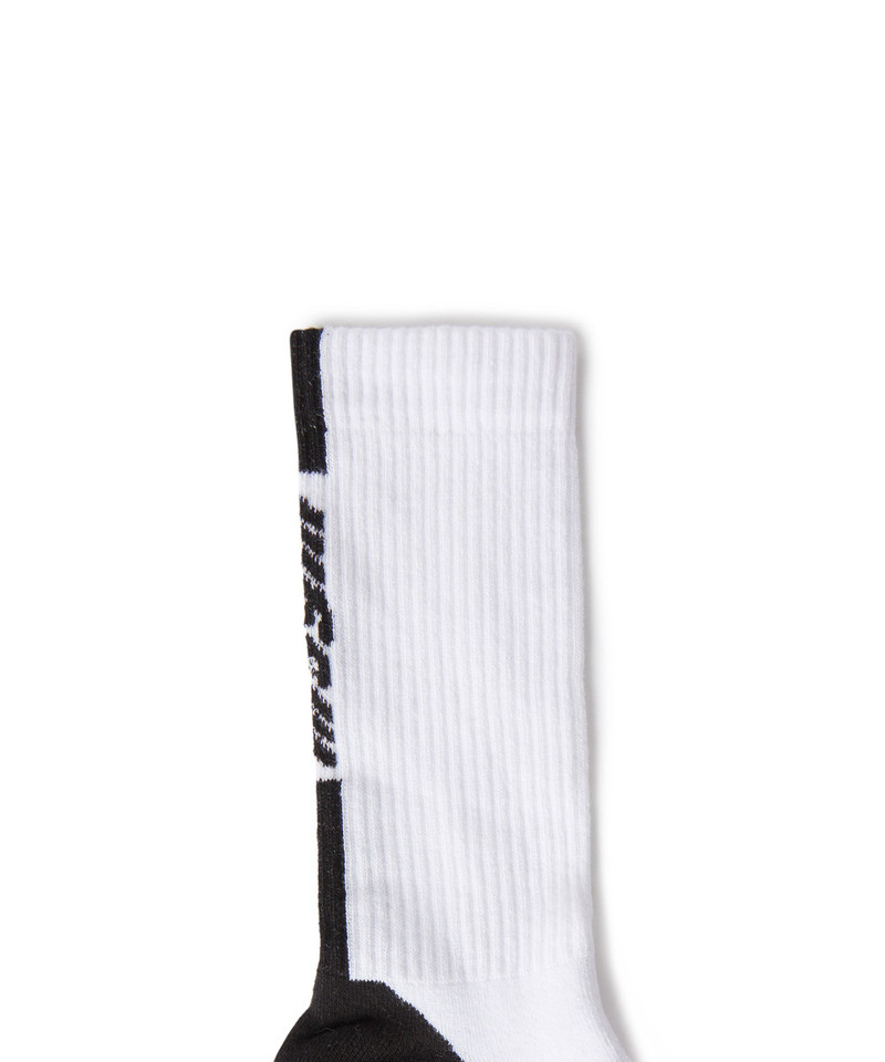 MSGM Solid color cotton socks with large MSGM logo outlook