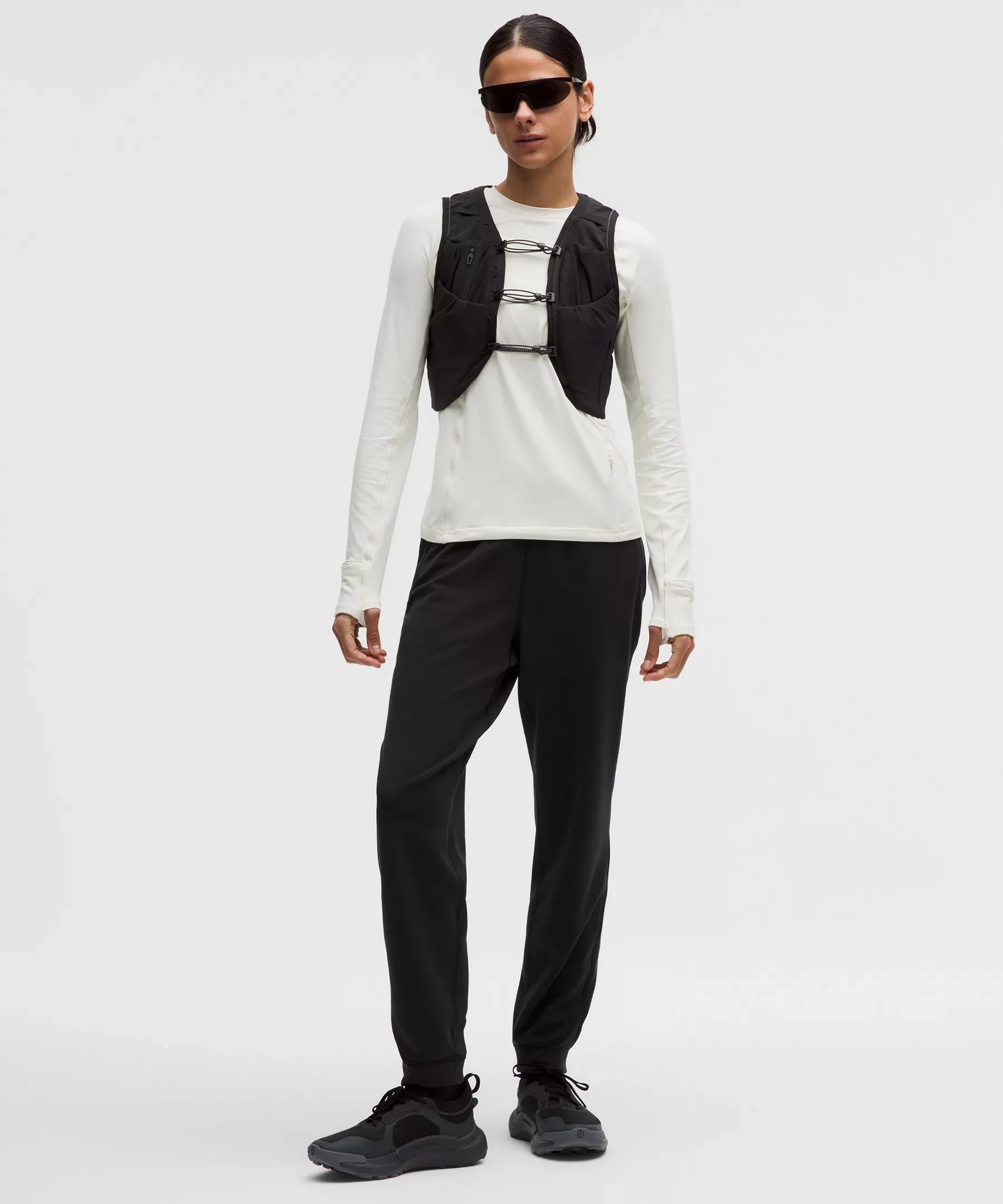 Textured Fleece High-Rise Jogger - 1