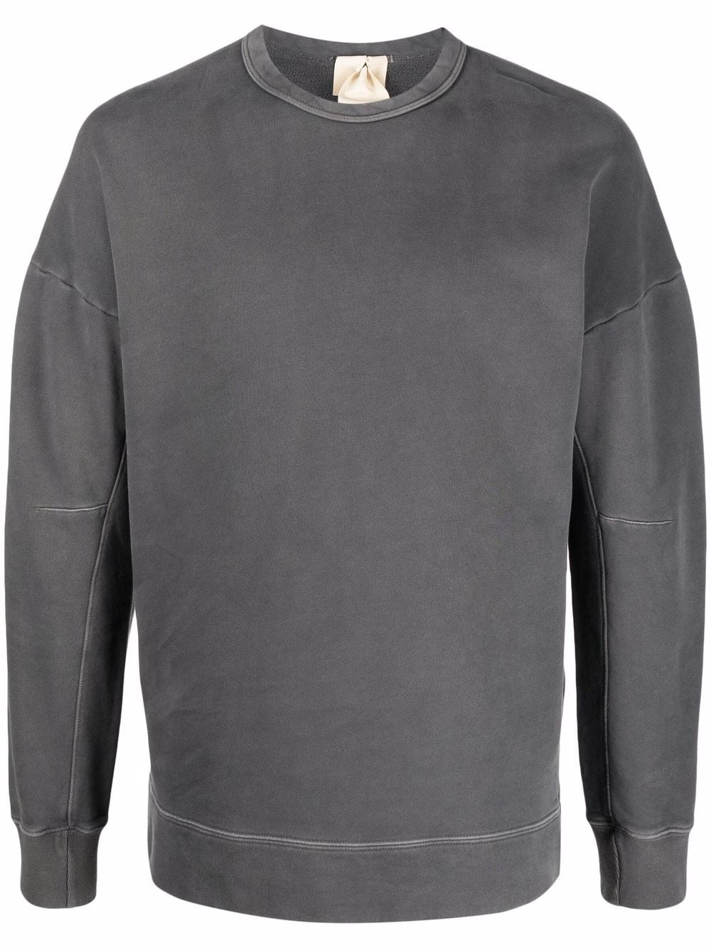 crew-neck cotton sweatshirt - 1