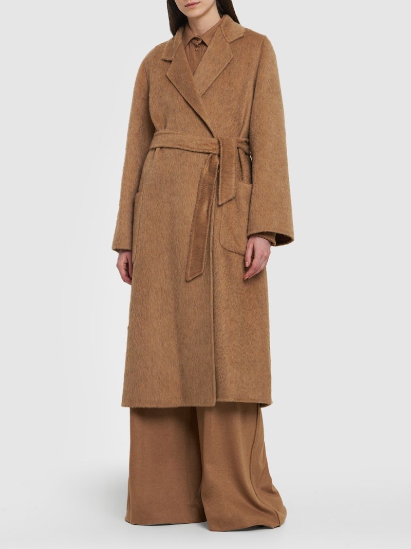 LVR Exclusive mohair & camel drap coat - 3