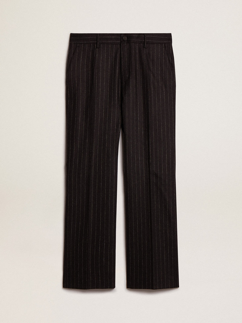 Men’s pants in dark gray wool 1