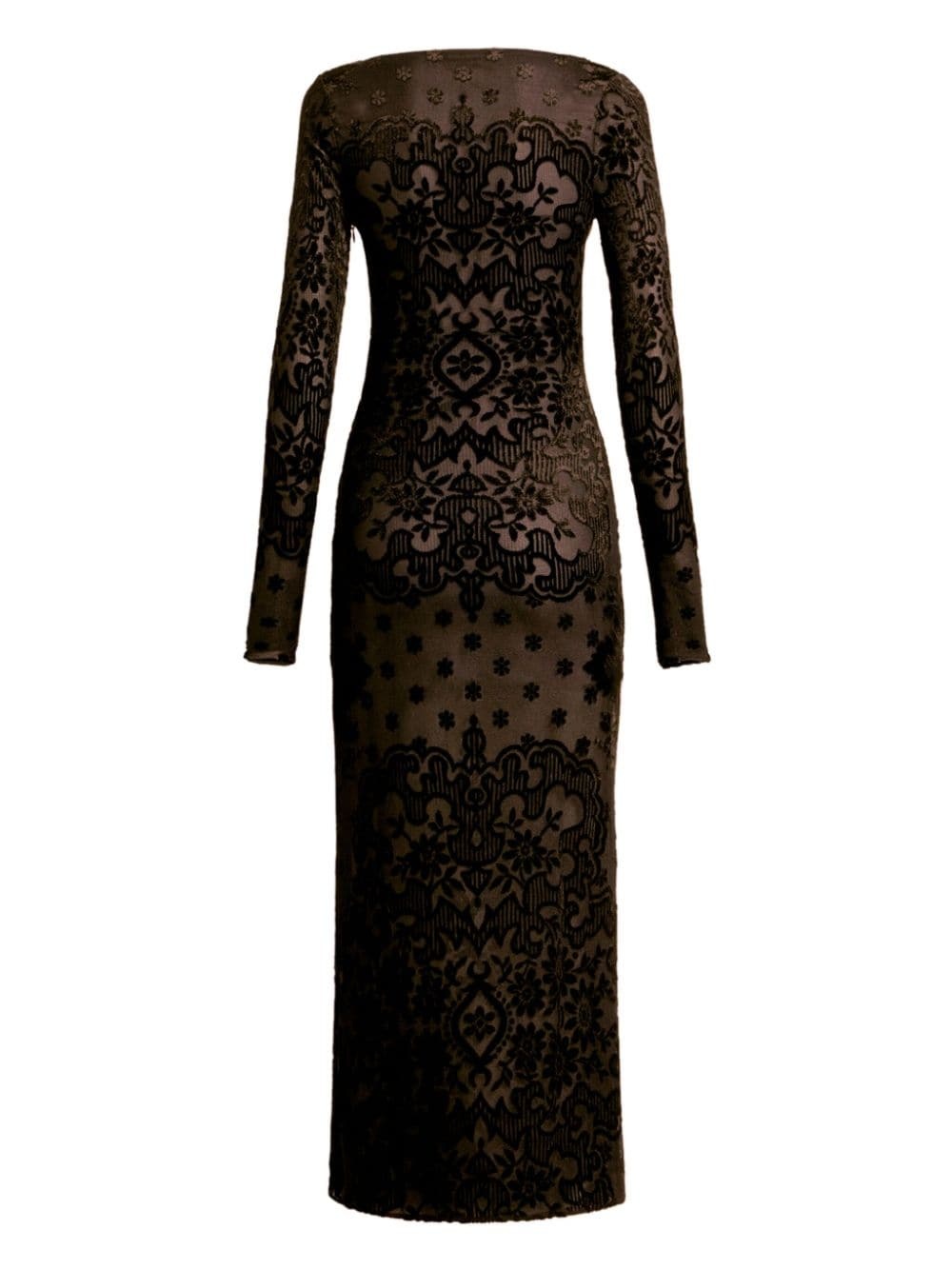 paisley velvet dress - 6