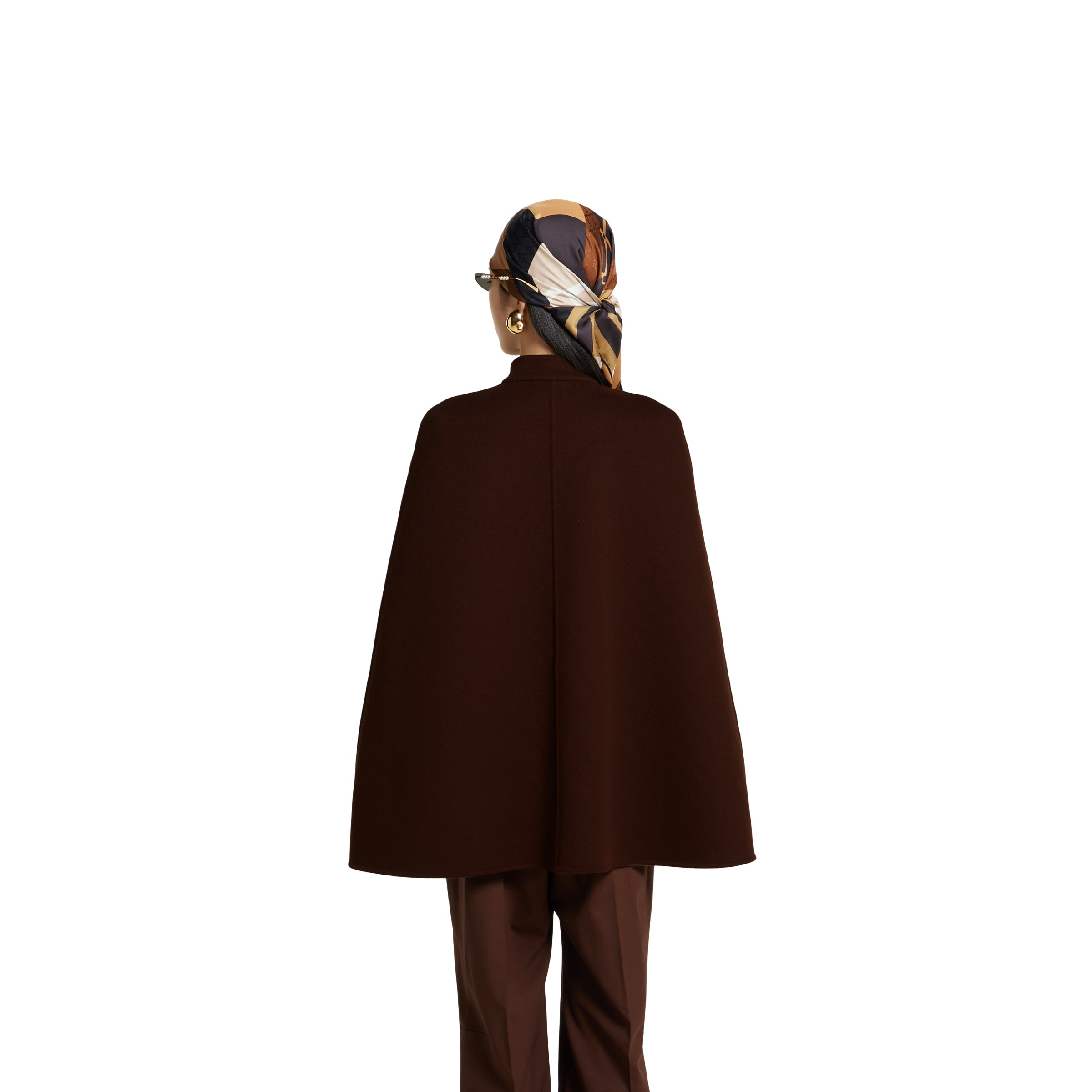 Silk wool cape with Horsebit - 4