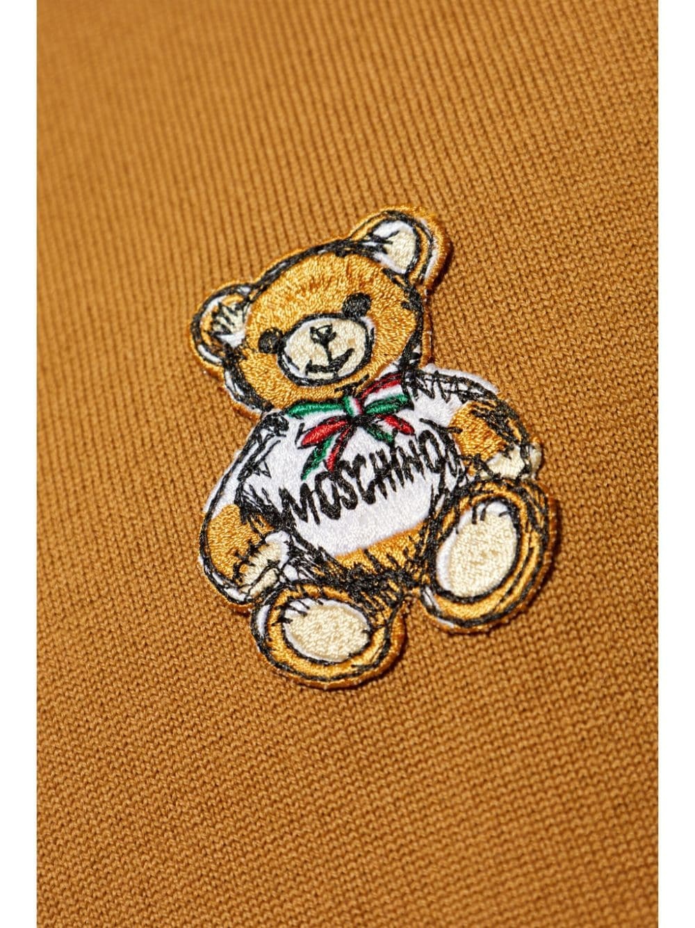 teddy bear-appliquÃ© wool sweater - 5